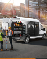 MELIPRON Van Partition Bulkhead Fit for Ford Transit 150 250 350 High Roof with Door Handle