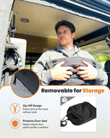 Melipron Magnetic Rear Door Bug Screen with Blackout Panel for Ford Transit High Roof 2015-2026