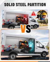 MELIPRON Van Partition Bulkhead Fit for Ford Transit 150 250 350 High Roof with Door Handle