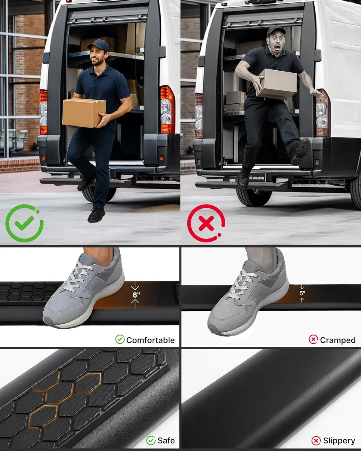 Running Boards Fits for Ram Promaster 2014-2025-6