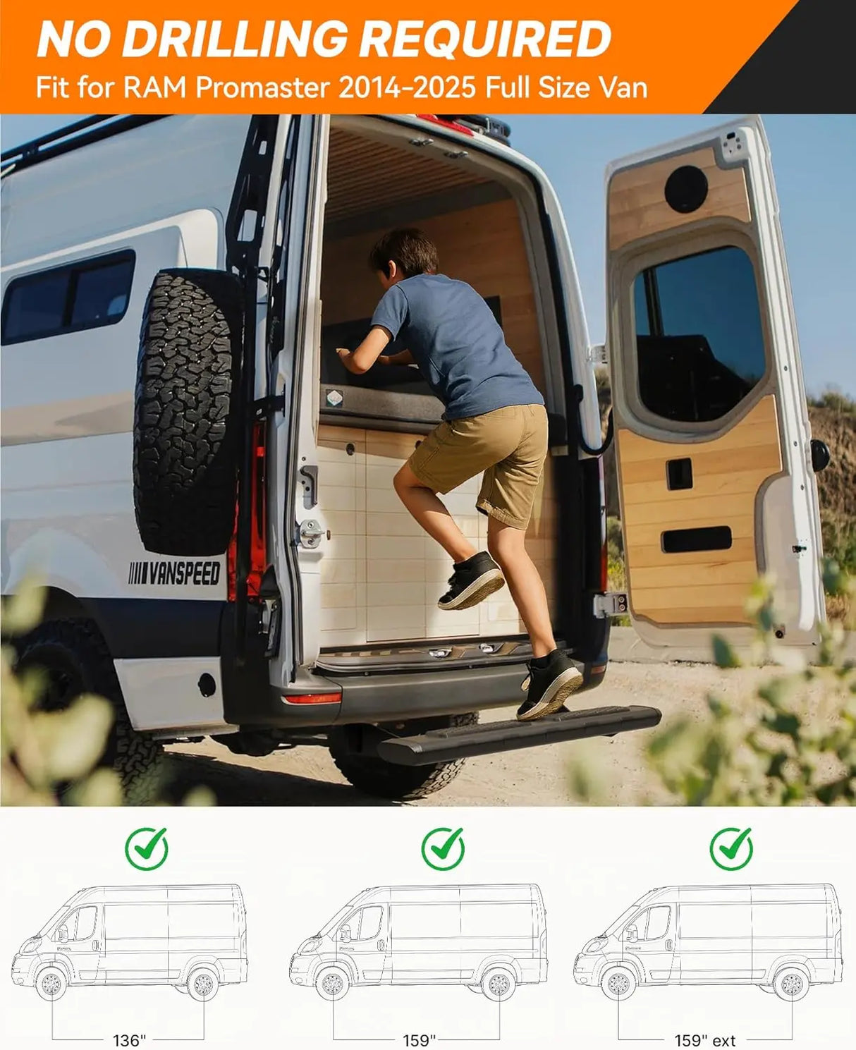 Running Boards Fits for Ram Promaster 2014-2025-5