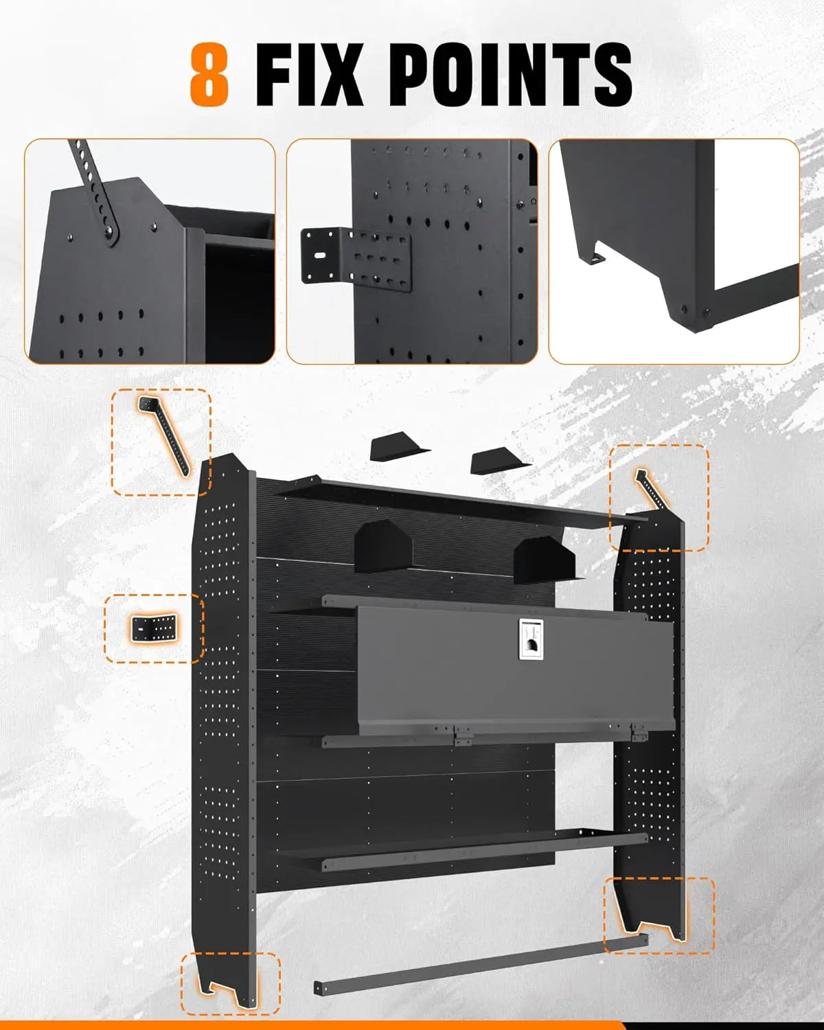 Cargo Van Shelves with Lockable Door Kits-8