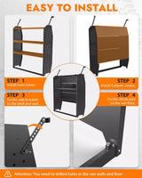 Melipron 46" H x 13" D Steel Cargo Van Shelving Storage-8