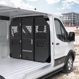 Melipron Van Partition Bulkhead Fit for Ford Transit 150 250 350 Low Roof with Door Handle-8