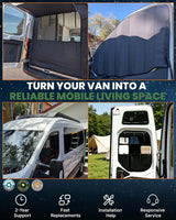 Melipron Magnetic Sliding Door Bug Screen with Blackout Panel for Mercedes Sprinter High Roof 2007-2026
