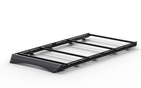 Aluminum Van Roof Rack Pro for Ford Transit 148" with Wind Fairing for Solar Panels Installation - MELIPRON